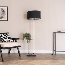 Matte Black Floor Lamp with