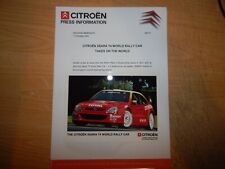 Genuine CITROEN XSARA T4 RALLY UK press release + 7" x 5" photo 17th Oct 2000