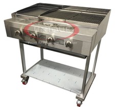 4 BURNER GAS CHARCOAL BBQ