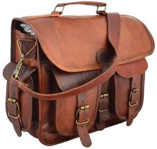 Bag Laptop Leather Messenger Genuine Shoulder Briefcase Vintage Satchel Men New