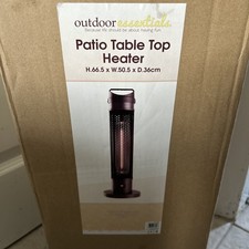 Table Top Electric Carbon Fibre Patio Heater 800W 360° Oscillating 