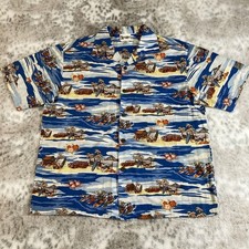 Vtg Disney Hawaiian Shirt Mens