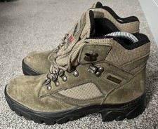 The Head Exploration Womens Walking Hiking Boots UK 4 Green Suede Skywalk Soles