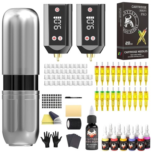 Wireless tattoo gun kit with - tattoo,