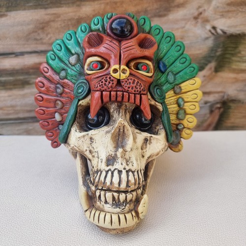 Tribal skull ornament aztec - tribal,