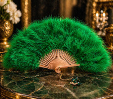 Premium Green Feather Fan