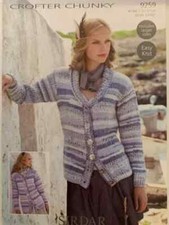 Sirdar Crofter Chunky Pattern 9259  Cardigans  FURTHER REDUCED TO £2.00!