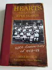 HEART OF MIDLOTHIAN FC HEARTS FC 1957-58 SEASON BOOK 2007 RARE HAND SIGNED x 5