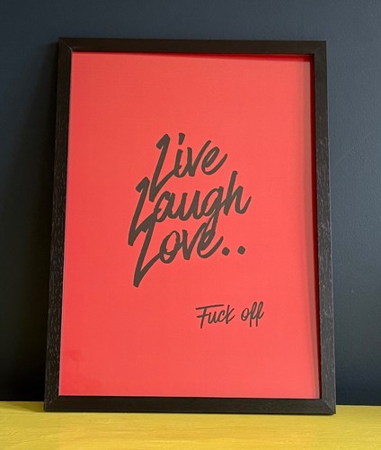 Framed print live - framed, print;