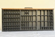 Letterpress printer’s tray drawer typecase plastic inserts metal frame #2