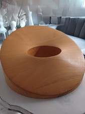 Wooden Hat block, large upturn brim, with string groove, good condition 22.5"