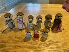 Sylvanian Families Extended Meerkat Family Grandparents Triplets Babies