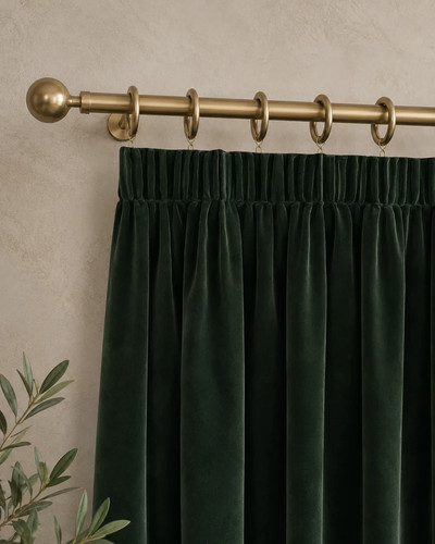 Velvet pencil pleat - velvet,
