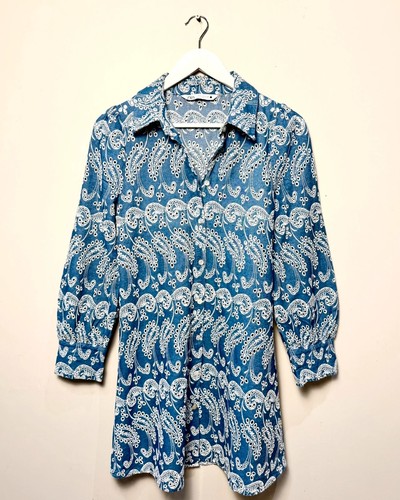 Zara blue paisley print - s,