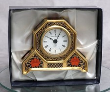 Royal Crown Derby 'Mantle Clock' Boxed Old Imari 1128 Pattern 1st Quality (LXI)