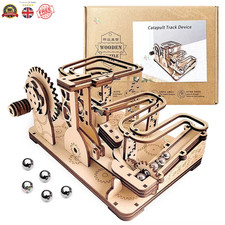 3D Wooden Catapult Marble Run