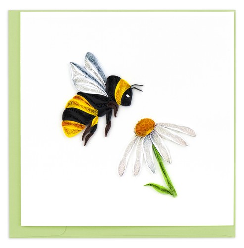 Quilling bumblebee and daisy - bumblebee,