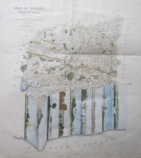 1834 West Sussex Remarkable Antique Map Vignettes Chichester Arundel Bognor RARE