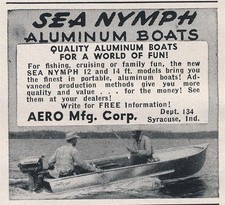 Magazine Ad - 1956 - Sea Nymph