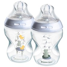 Tommee Tippee Closer To Nature Baby Bottles 260ml Slow Flow Anti-Colic Pack of 2