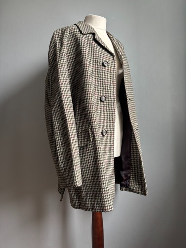 Vintage tweed over coat - tweed,