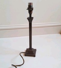 Vintage Metal Column 13" Tall Table Lamp With Ball Feet