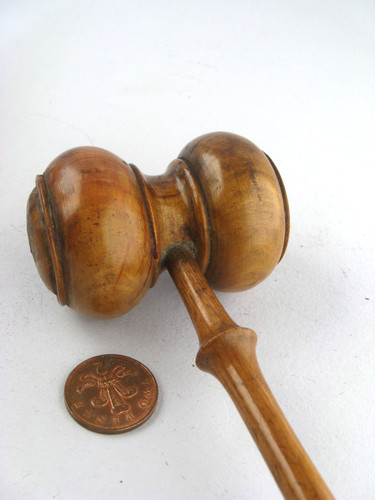 Antique gavel olive wood - olive,