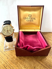 Vintage 18k Gold Universal Geneve Medico Compax 3 Dial Chronograph