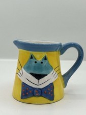 Cat Jug Hand Painted Signed