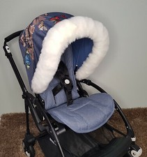 Luxury Pram Hood Fur Trim