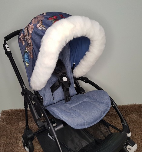 Baby pram hood fur trim - baby,