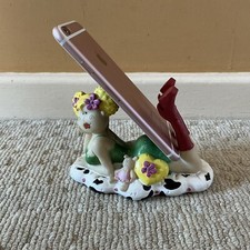 Retro Mobile Phone Holder Stand Desk Novelty Vixen Ornament Figurine 1990’s
