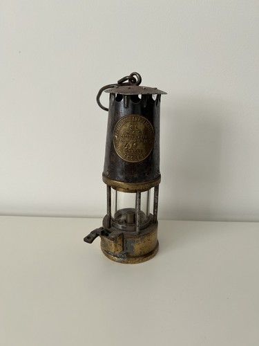 Vintage miners safety lamp - safety,