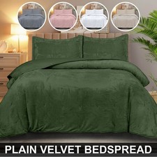 Plain Velvet Bedspread Bed