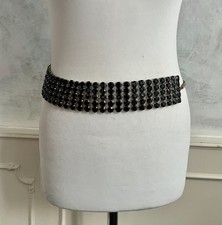 Vintage 1970's Black Jewel Cut
