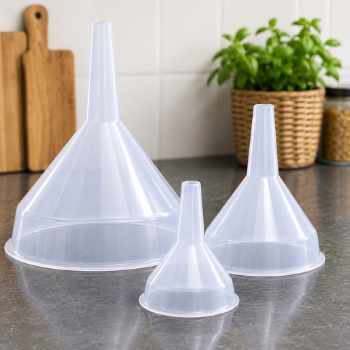 18cm clear plastic funnel - 8/14/18cm,