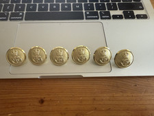 Gaunt London Brass Royal Navy Military Blazer Buttons – Anchor & Crown Design