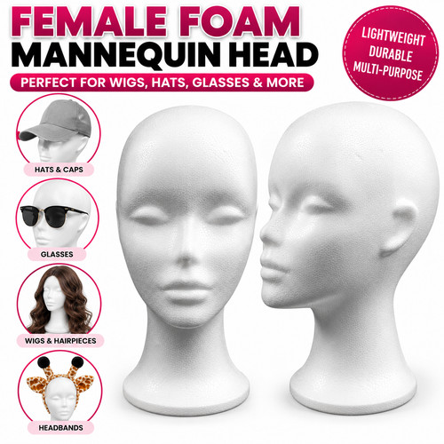 Foam mannequin head male - foam,