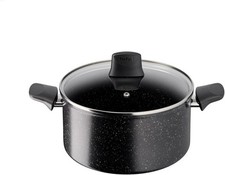 Tefal Titanium Stone Stewpot 24 cm + Lid, High-Performance Non-Stick Coating