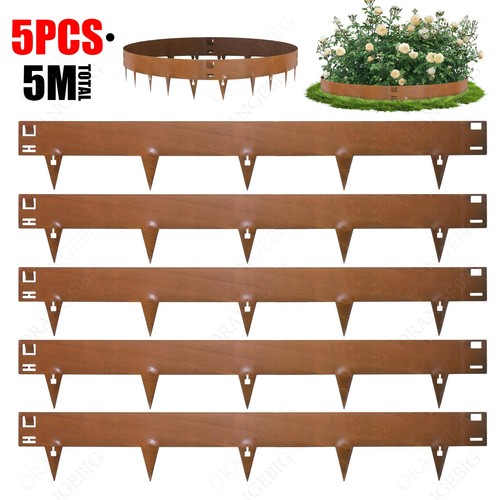Rust steel lawn edging - 5m,