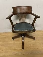 Edwardian oak revolving desk