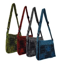 New Stonewashed Tree of Life Shoulder Bag Fair Trade Hippy Wicca Ethnic Witchy