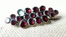 Georgian Almadine Garnet Brooch Flat Cut Foiled Spares Repair