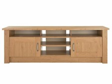 Home Ohio TV Unit Oak Effect | Modern Stand for Living Room Entertainment Center