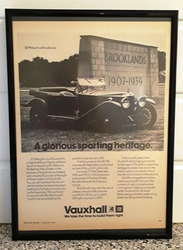 Framed original classic car - framed,