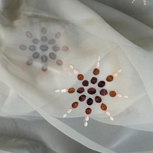 Cream voile fabric - cream,