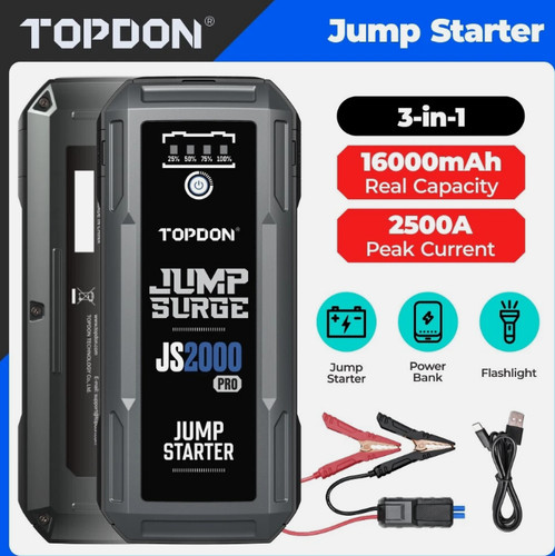 Topdon js2000 pro 2500a car - topdon,