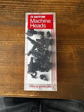 Gotoh 6 In-Line Guitar Tuners - Black - for Reverse headstock or Left-Handed