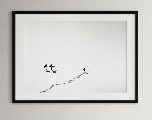 Surf beach minimalist art