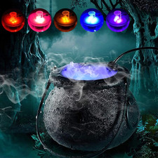 2025 Halloween Fogger Misting Pot Witch Smoke Machine Cauldron Mist Festive Prop